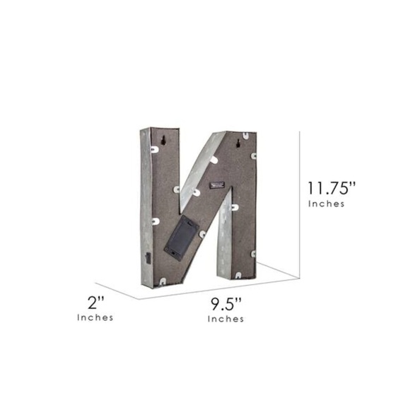 Rustic Gray and Brown Wall Decor Letter - Picture 3 of 3